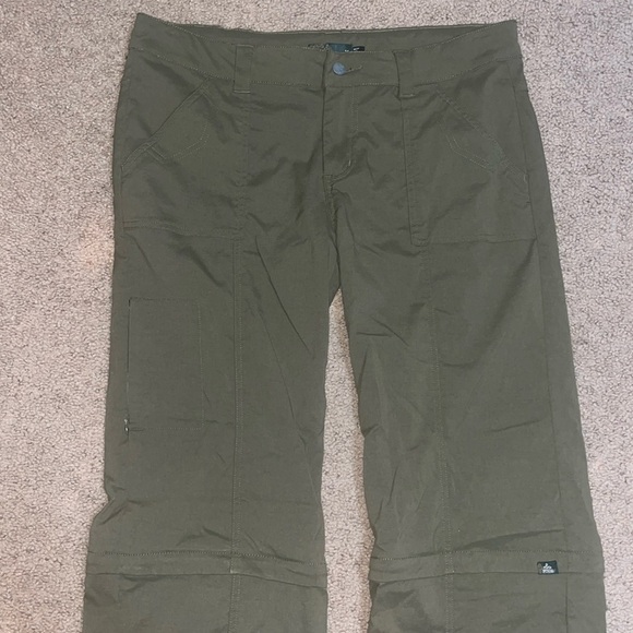 Prana Monarch Convertible Zip Pants Hiking Outdoor Olive Green 14 - Picture 3 of 9
